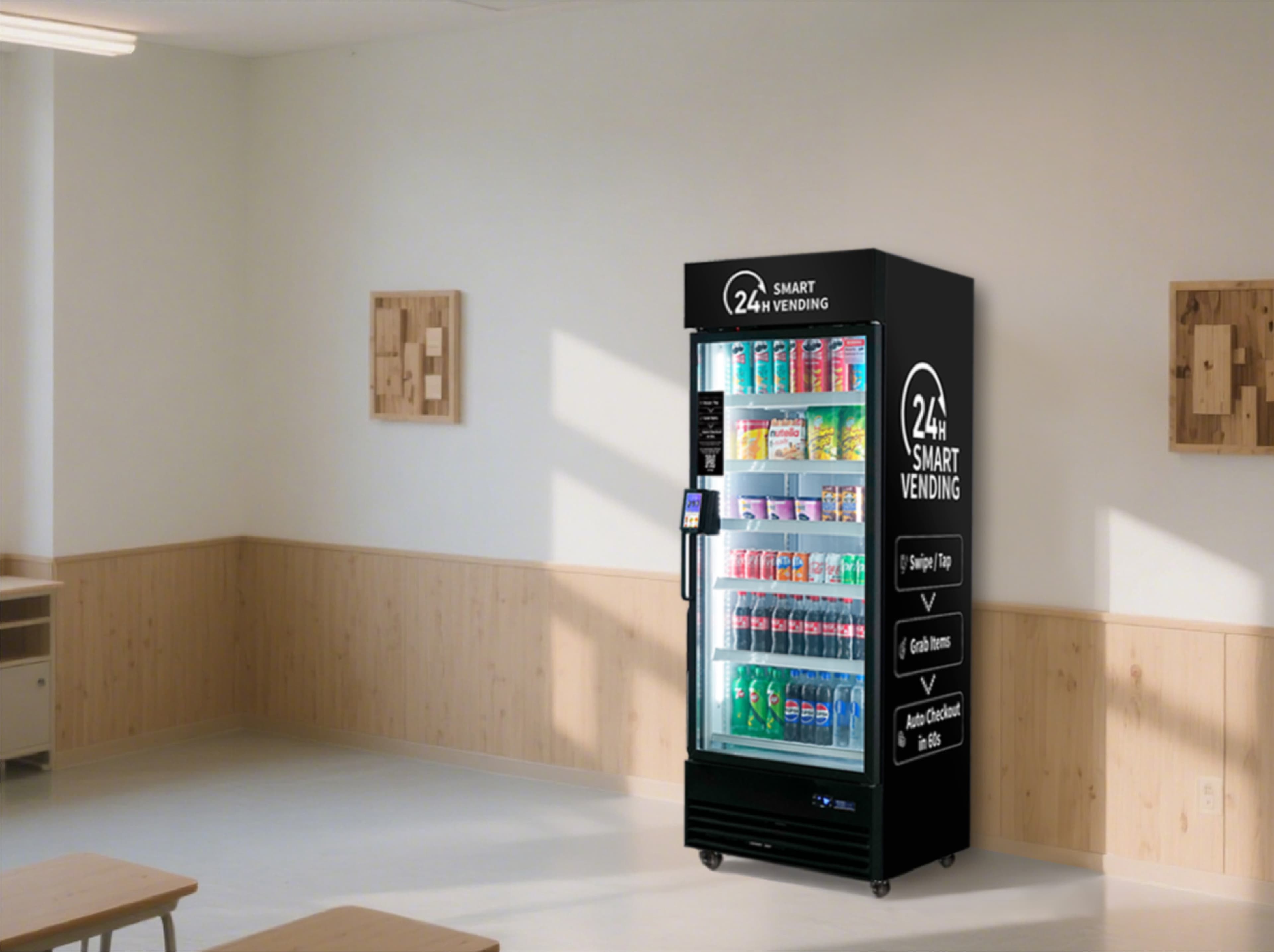 HAHA vending machine in Cafeteria