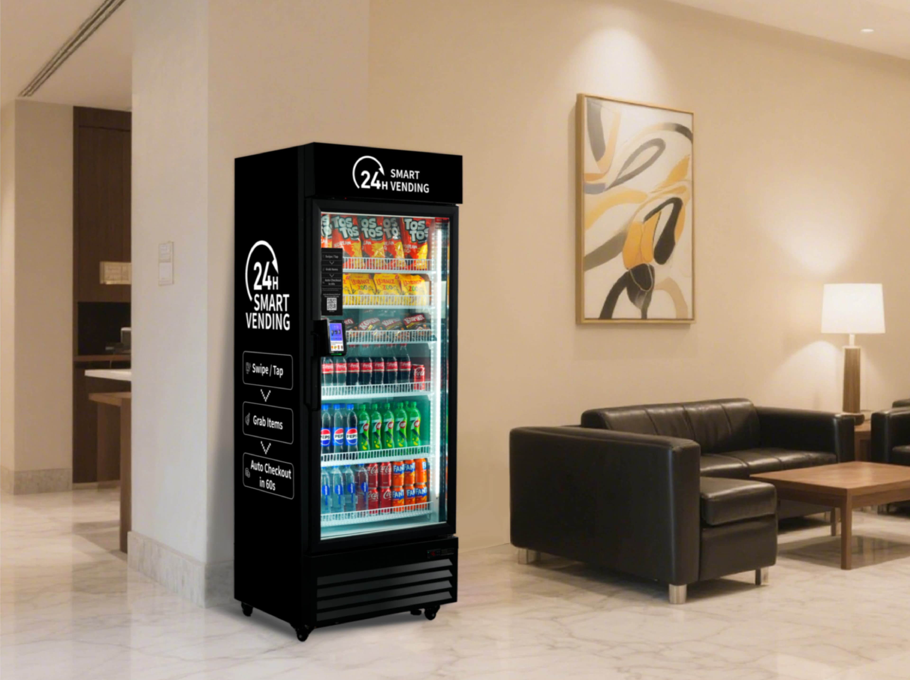 HAHA vending in Hotel lounge